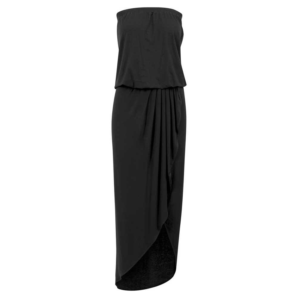 Urban Classics - Bandeau Midi Asymmetric Lange jurk - Zwart Product image